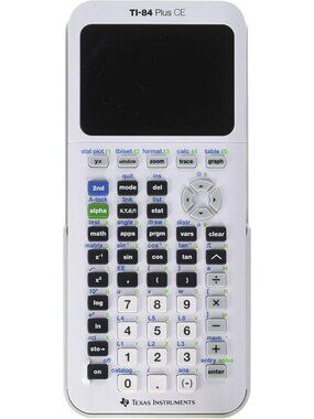 Graphing Calculator TI-84 Plus CE - Sleek White Design, Perfect for Students